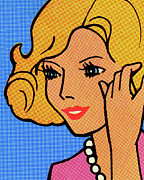 Closeup of a Blond Woman Drawing by CSA Images Closeup of a Blond Woman Drawing by CSA Images