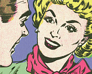 Closeup of a Couple Drawing by CSA Images Closeup of a Couple Drawing by CSA Images
