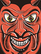 Closeup of the Devil Drawing by CSA Images