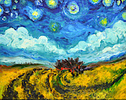 Clouds and stars Painting by Chiara Magni