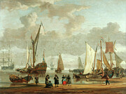 Coast Scene By Abraham Storck Painting by Abraham Storck Coast Scene By Abraham Storck Painting by Abraham Storck