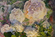 Coeur de Neige Rose Art and flower Painting by Ryn Shell