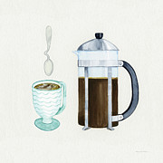 Coffee Break Viii Tan Painting by Kathleen Parr Mckenna