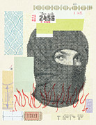 Collage illustration with man in balaclava Drawing by CSA Images Collage illustration with man in balaclava Drawing by CSA Images