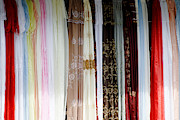 Caribbean Color -- Curtains for Sale in St. John, Antigua Photograph by Darin Volpe Caribbean Color -- Curtains for Sale in St. John, Antigua Photograph by Darin Volpe