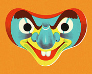 Colorful Mask Drawing by CSA Images Colorful Mask Drawing by CSA Images