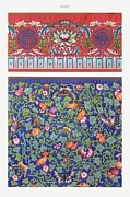 Colorful Ornamental Floral Patterns With Butterflies Digital Art by Trendy Art