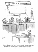 Committee On The Energy Afterlife.  Politicians Discuss Drawing by Rod Rossi