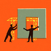 Construction and Workers Drawing by CSA Images Construction and Workers Drawing by CSA Images