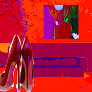Cooling Off in the Ladies Lounge Mixed Media by Zsanan Studio