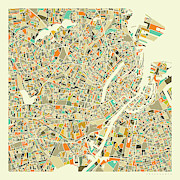 Copenhagen Map 1 Digital Art by Jazzberry Blue
