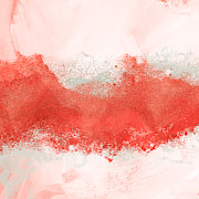 Coral Splash- Abstract Art by Linda Woods Mixed Media by Linda Woods