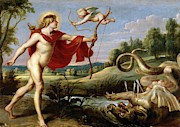 Cornelis de Vos / 'Apollo and the Python', 1636-1638, Flemish School, Oil on canvas. CUPID. Painting by Cornelis de Vos -c 1584-1651-