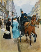 Courses Rue De La Paix Painting by Jean Beraud Courses Rue De La Paix Painting by Jean Beraud