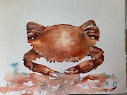 Crab to eat Painting by Diane Ziemski