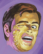 Creepy Man with Odd Complexion Drawing by CSA Images