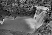 Crescent Falls On The Bighorn River Black And White Photograph by Adam Jewell
