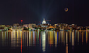 Crescent Moon Rests In Madison Skyline Photograph by Amfmgirl Photography