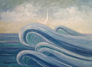 Crowning The Waves Painting by Angeles M Pomata Crowning The Waves Painting by Angeles M Pomata