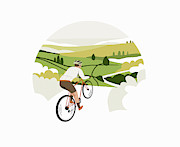 Cyclist Riding Bike Through Countryside Photograph by Ikon Images Cyclist Riding Bike Through Countryside Photograph by Ikon Images