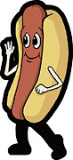 D100738 Dancing Hot Dog 48 Digital Art by Retroplanet