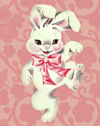Dancing Rabbit Drawing by CSA Images Dancing Rabbit Drawing by CSA Images