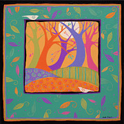 Dancing Trees Painting by Sue Davis