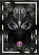 Dark Warrior Sculpture Fractal Art Digital Art by Rolando Burbon