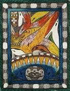Das Skt. Adolf=diamantt=riesen=hohrn, Am Flohzohrn Painting by Adolf Woelfli Das Skt. Adolf=diamantt=riesen=hohrn, Am Flohzohrn Painting by Adolf Woelfli