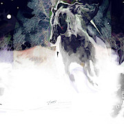 Dashing Through the Snow Mixed Media by Zsanan Studio Dashing Through the Snow Mixed Media by Zsanan Studio
