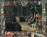 David Teniers II and Jan van Kessel I -Antwerp, 1610-Brussels, 1690 and Antwerp, 1626-79-. The Pr... Painting by David Teniers II and Jan van Kessel I