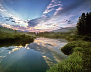 Deadwood River Reflection Sunrise Photograph by Leland D Howard