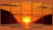 Deception Pass Sunset Panels Photograph by Tony Locke