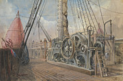 Deck Of The Great Eastern Drawing by Heritage Images