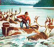 Deer hunter Drawing by CSA Images Deer hunter Drawing by CSA Images