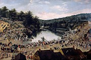 Denis van Alsloot / 'Fiesta de Nuestra Senora del Bosque', 1616, Flemish School. Denys van Alsloot . Painting by Denys van Alsloot -1570-1628-