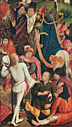 Derick Baegert --?-, ca. 1440 - Wesel, ca. 1515-. Knights and Soldiers playing Dice for Christ's ... Painting by Derick Baegert the Elder -c 1440-c 1515-
