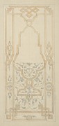 Design For A Panel Ornamented With Strapwork And Rinceaux Painting by Jules-edmond-charles Lachaise Design For A Panel Ornamented With Strapwork And Rinceaux Painting by Jules-edmond-charles Lachaise