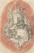 Design For A Sepulchral Monument Drawing by Pieter Verbruggen The Younger