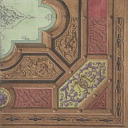 Design For Dining Room Ceiling, Chateau De Cange Painting by Jules-edmond-charles Lachaise Design For Dining Room Ceiling, Chateau De Cange Painting by Jules-edmond-charles Lachaise