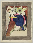 Design For The Cover Of The Almanac the Blue Rider II Painting by Wassily Kandinsky Design For The Cover Of The Almanac the Blue Rider II Painting by Wassily Kandinsky
