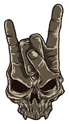 Devil Horns Sign Heavy Metal Hand Gesture Music Digital Art by Mister Tee