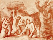 Diana And Actaeon By Guercino Painting by Guercino