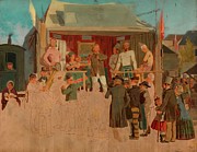 Die Zirkusbude Painting by Alois Greil