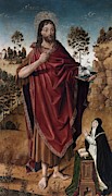 Diego de la Cruz / 'San Juan Bautista y una donante', 1480-1485, Spanish School. Painting by Diego de la Cruz -fl 1482-1500-