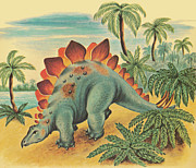 Dinosaur in the Wilderness Drawing by CSA Images Dinosaur in the Wilderness Drawing by CSA Images