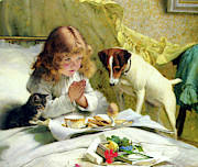 Dog - Prayer and Suspense Mixed Media by Charles Burton Barber Dog - Prayer and Suspense Mixed Media by Charles Burton Barber