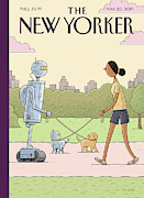 Dog Walking 2.0 Painting by Tom Gauld