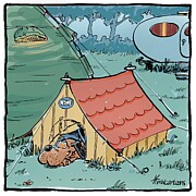 Dog With His Own Tent Drawing by Maarten Wolterink Dog With His Own Tent Drawing by Maarten Wolterink