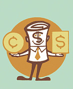 Dollars and Cents Drawing by CSA Images Dollars and Cents Drawing by CSA Images